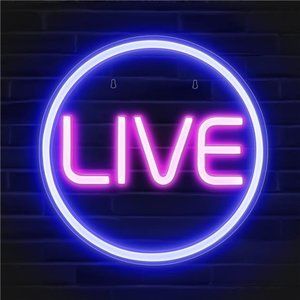 LIVE Neon Signs -LED Live On Air Neon Lights for Twitch,Tiktok,Youtube Streamers